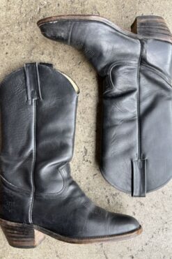 SOLD Vintage FRYE Boots Western Black - Size 9 1/2