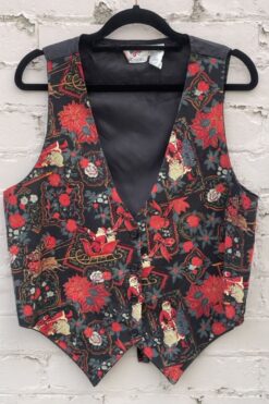 Vintage Santa Christmas Vest - Large