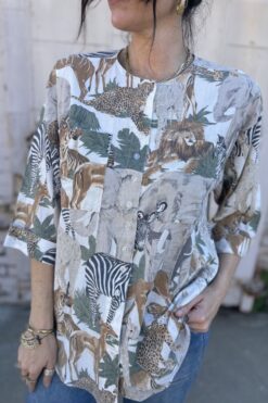 Vintage African Safari Button Down Shirt - M/L