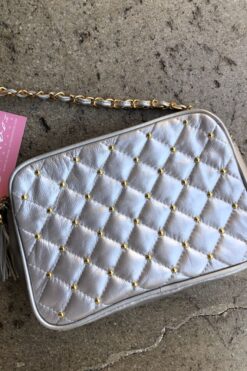 Vintage Silver Quilted Chain Bag