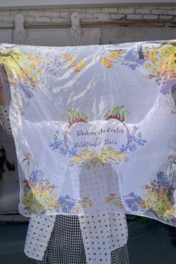 Western Australia 'The Wildflower State' Vintage Scarf