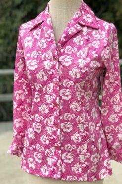 '70s Pink Floral Button-Up