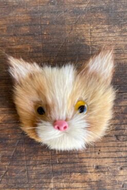 Vintage Furry Face Cat Pin