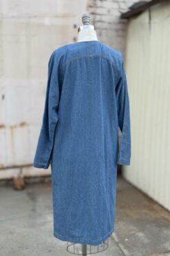 Alternative view of 90s Denim Studded Duster Jacket S-M
