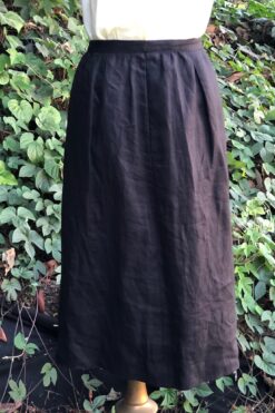Black Linen Skirt