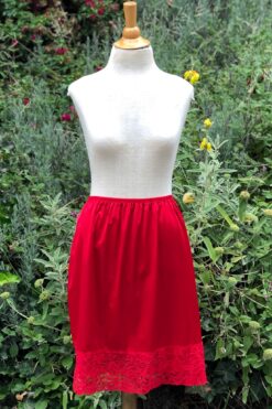 Red Vanity Fair Slip Skirt
