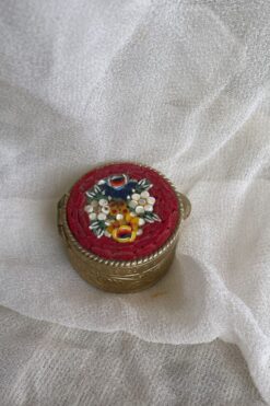 Vintage Mini Mosaic Pill Box