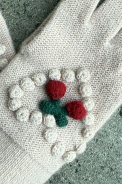 Alternative view of Lambswool Angora Moschino Cherry Gloves