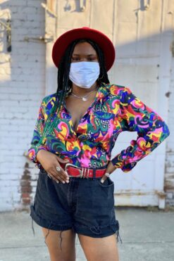 SOLD Psychedelic Silk Button Down