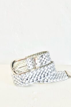 Vintage Silver Braided Belt - XS/S