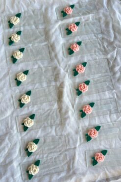 Vintage Rose Glass Name Place Cards - 16