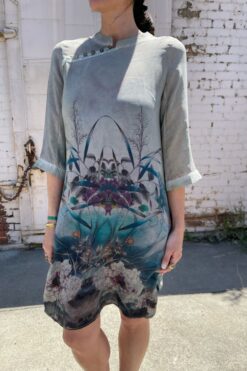 SOLDElenyun Mirrored Florals Silk Dress - M/L