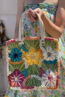 Vintage Cabana Woven Straw Bag