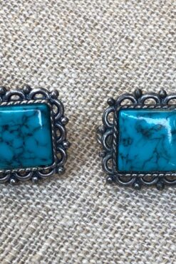 Square Turquoise￼ Clip-On Earrings