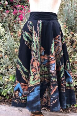 40s Vintage Hand Painted Mexican Circle Skirt - Scenes of Xochimilco