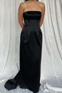 SOLD 90s Gwyneth Black Maxi Gown - XS