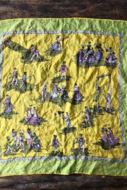 Vintage Silk Scarf - Games & Novelties Print