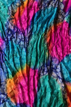 80s 100% Silk Scarf in Jewel Tones