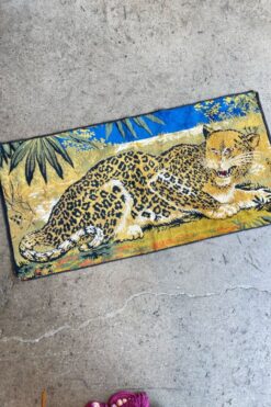 SOLD Vintage Cheetah Tapestry Wall Hanging