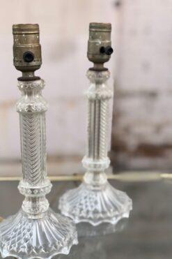 Vintage Candlestick Lamps - Set - Local Pick Up Only