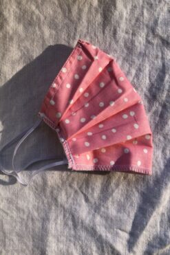 Pink Polka Dot Washable Face Mask - Single
