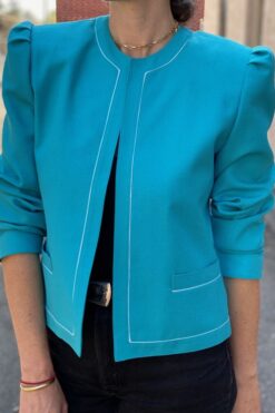 80s Sky Blue Jacket