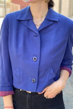 Vintage Rosenblum 50s California Periwinkle￼￼￼￼ Cropped Jacket - M