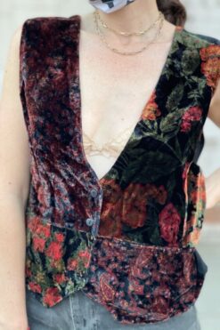 90s Velvet Vest - M/L