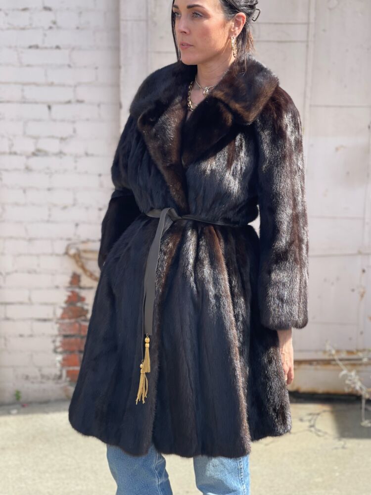 Vintage Mink Fur Swing Coat – Large → Hotbox Vintage