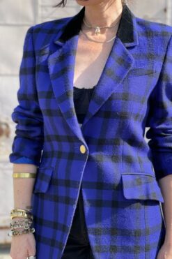 Vintage 90s Basler Plaid Blazer - Medium