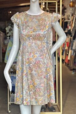 Vintage 60s Flower Cape Dress