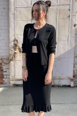 Vintage 90s Gwyneth Style Top and Skirt Set - Medium