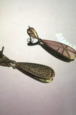 Pink Mother of Pearl Sterling Silver Drop Earrings
