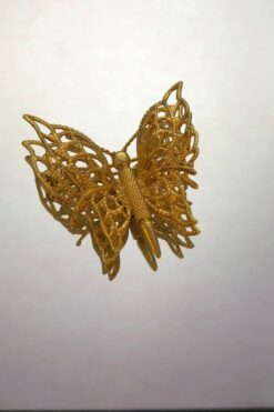 Gold Tone Butterfly Pin