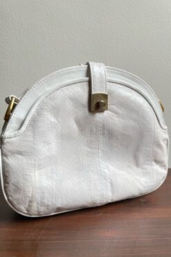 Vintage 80s White Snake Bag