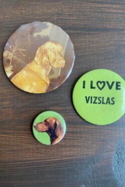 Vintage I Love Vizslas  pins - Set of 3