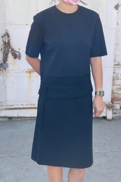 Vintage Black Wool Two-Piece - XS