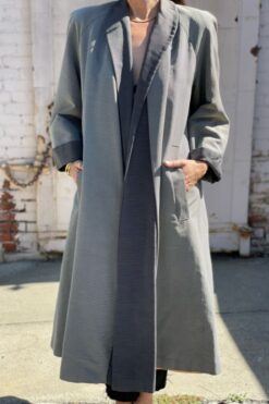 Vintage 50s Micro-stripe Swing Coat - M/L