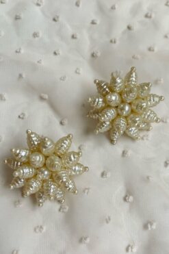 80s Shell Cluster Post Earrings