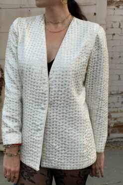 Vintage Nolan Miller Iridescent Sequin Blazer - Medium