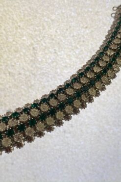 Vintage Kramer Emerald and Clear Rhinestone Bracelet/Kramer Signed