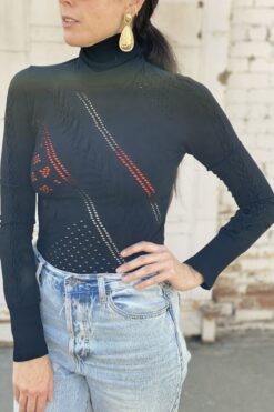 Black Cut Out Turtleneck - XS/S/M