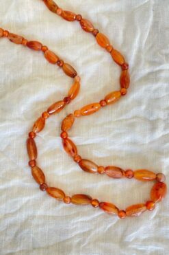 Vintage Carnelian Beaded Necklace