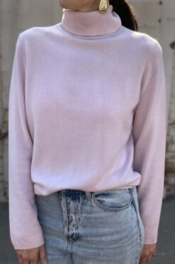 Baby Pink Cashmere Turtle Neck - M/L