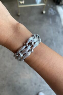 Vintage Silver Tone Stacking Bracelets