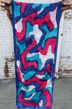 Bark Marla Hand Painted Silk Scarf