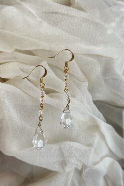 SOLD Vintage Dainty Swarovski Crystal Dangle Earrings