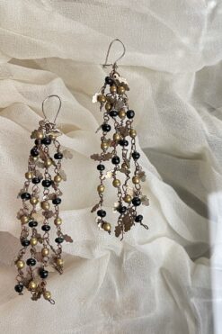 Vintage 70s Beaded Fringe Earrings