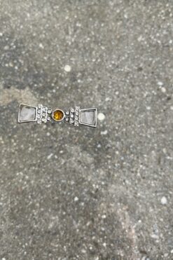 Vintage Art Deco Rhinestone Bow Brooch - Clear