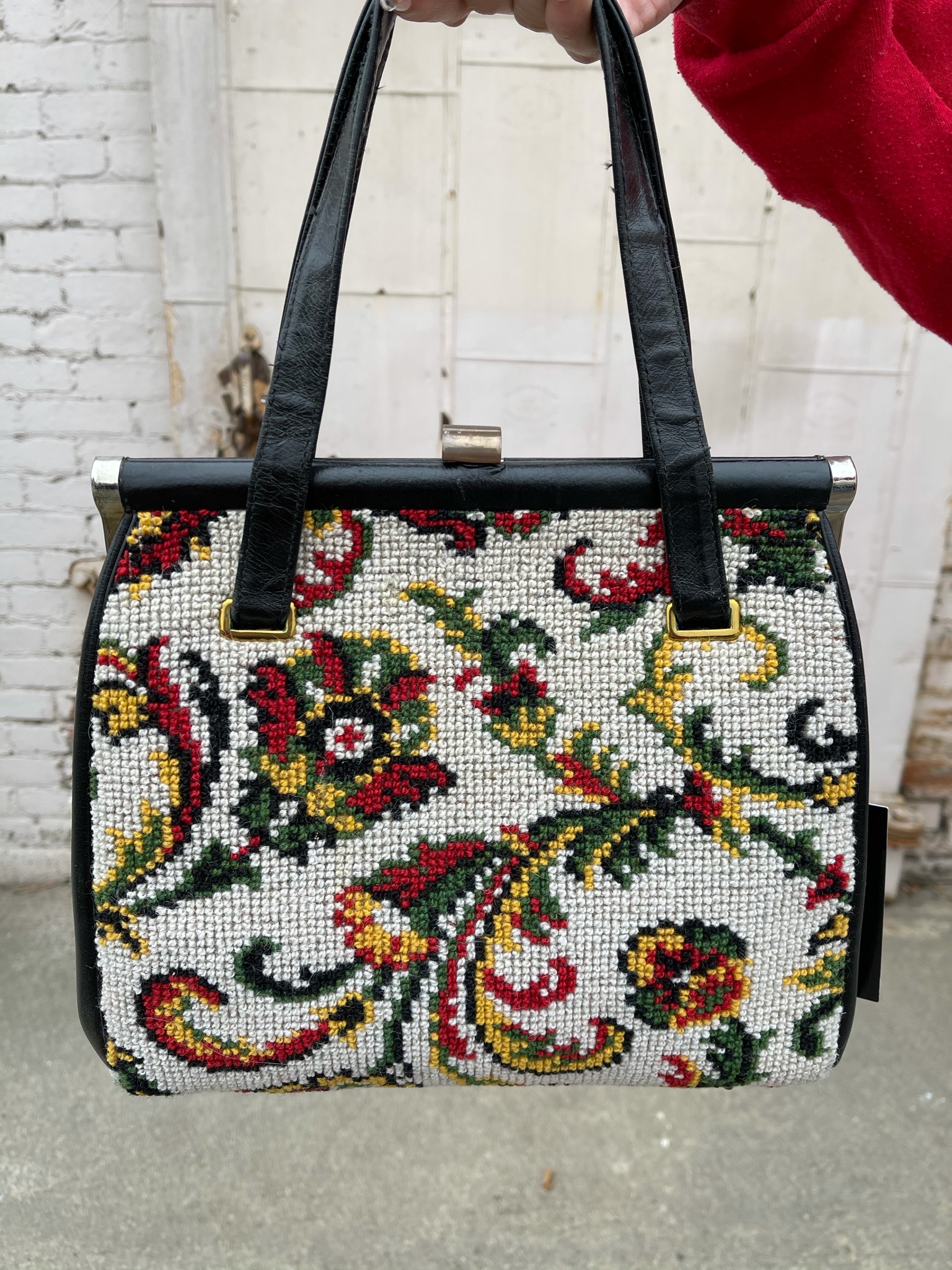 Julius Resnick Large Tapestry Handbag 1950s